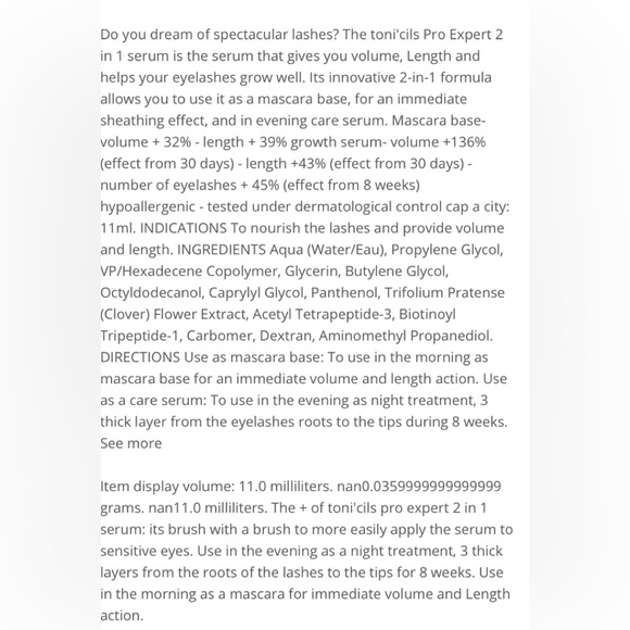 Eye Care Toni'Cils Pro Expert 2 in 1 Serum - Black - Picture 6 of 6